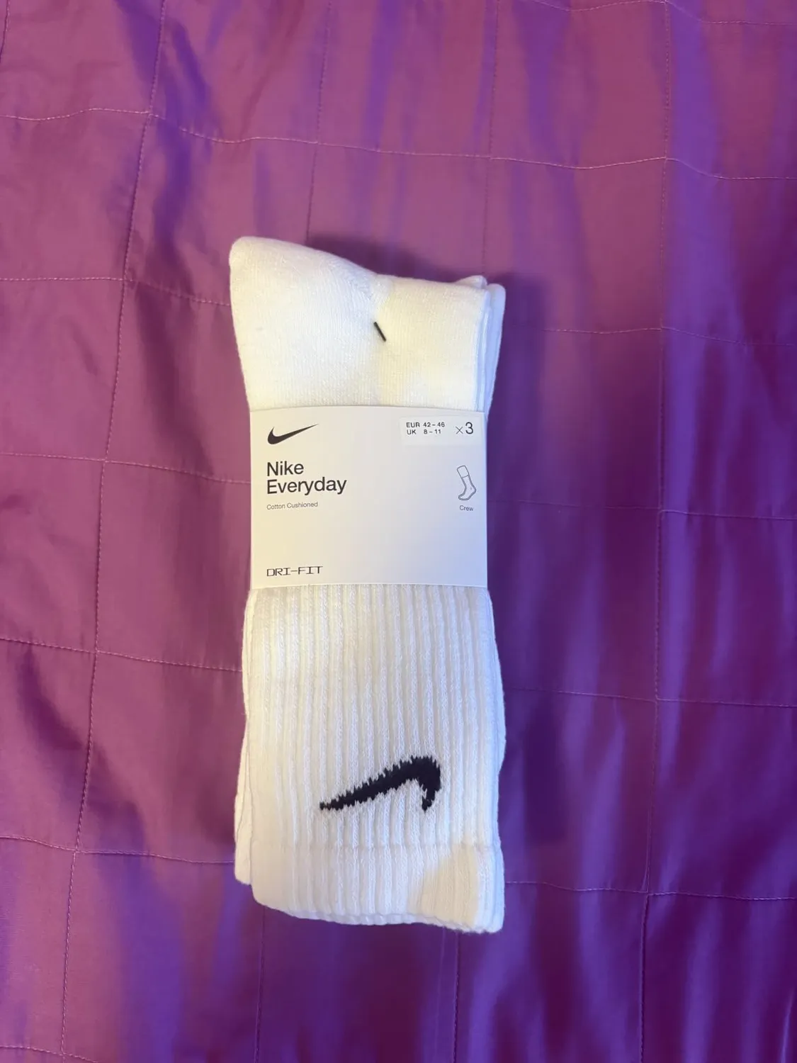 Nike Everyday Cush Crew calze uomo 34-38 3 paia cotone