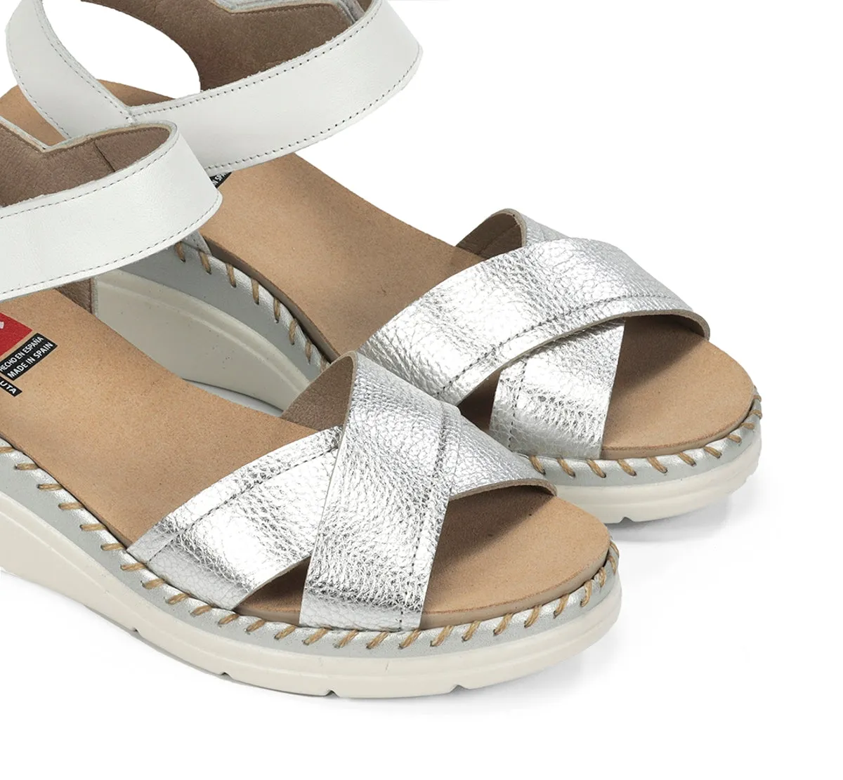 Fluchos Leza F2139 sandalo donna argento flessibile