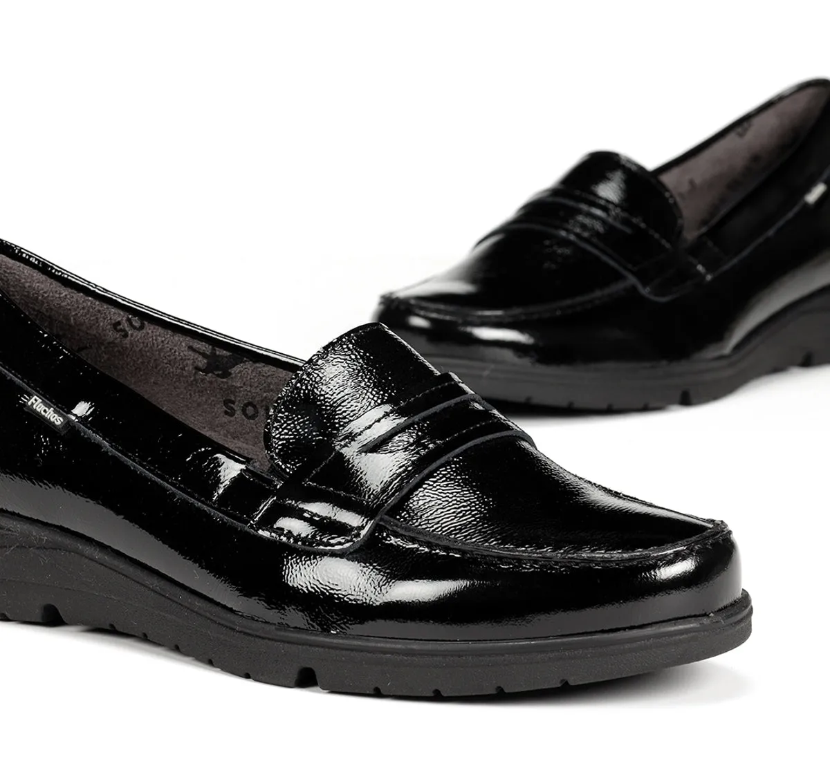 Fluchos Styll F1835 mocassini donna neri comodi