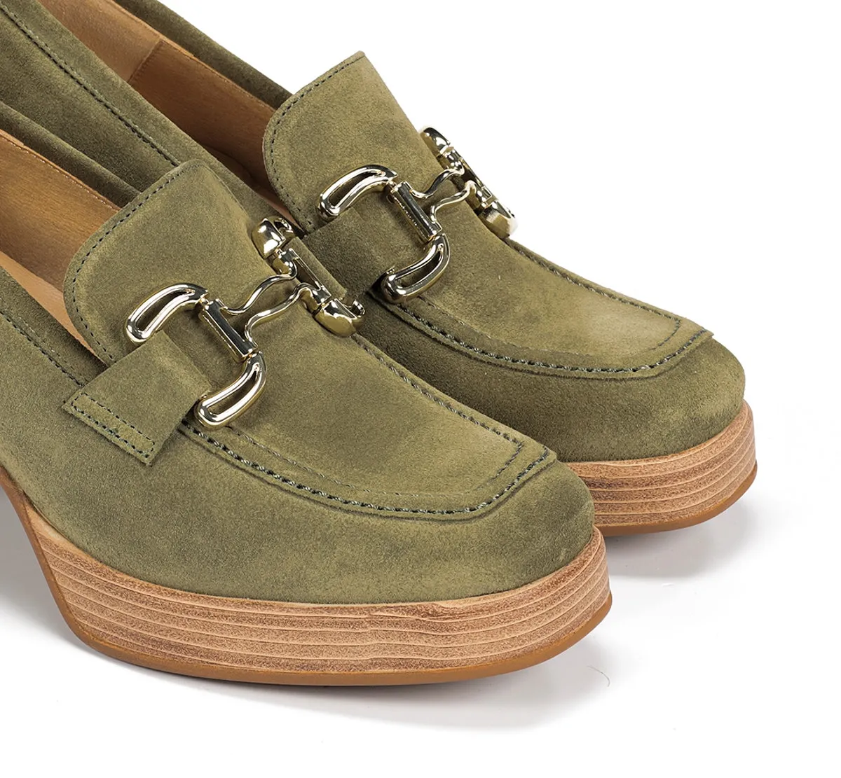 Dorking Cristel D9438 mocassini donna verdi zeppa