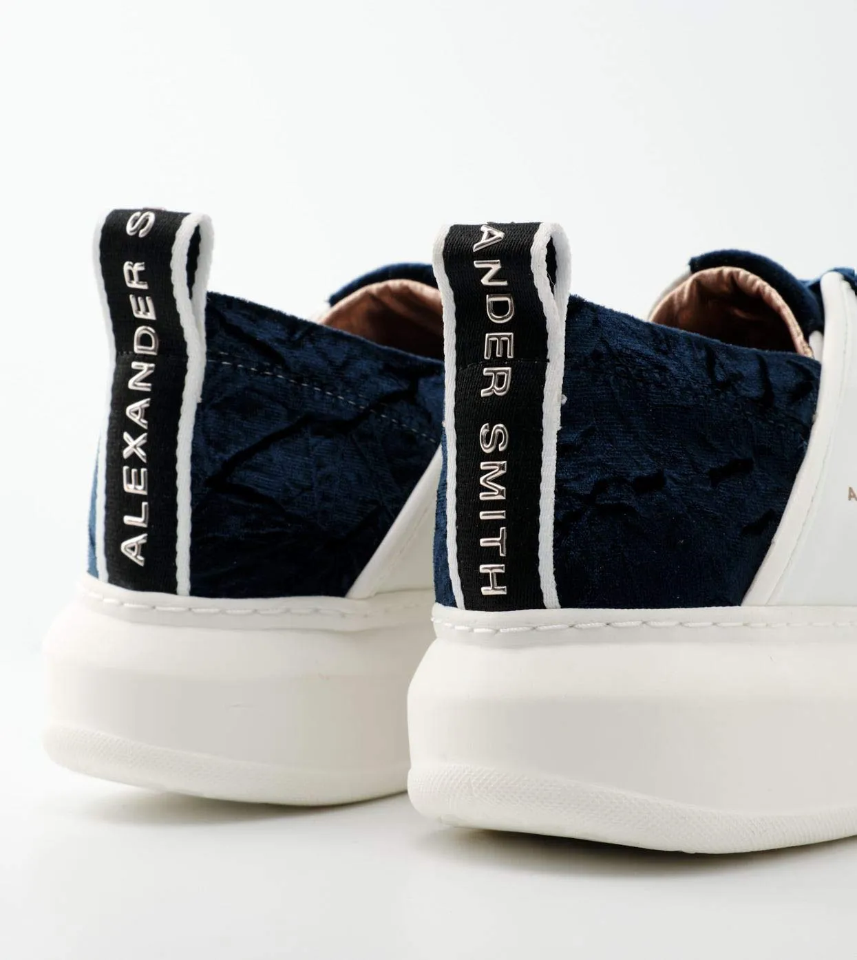 Alexander Smith Wembley White Blue sneakers donna plateau