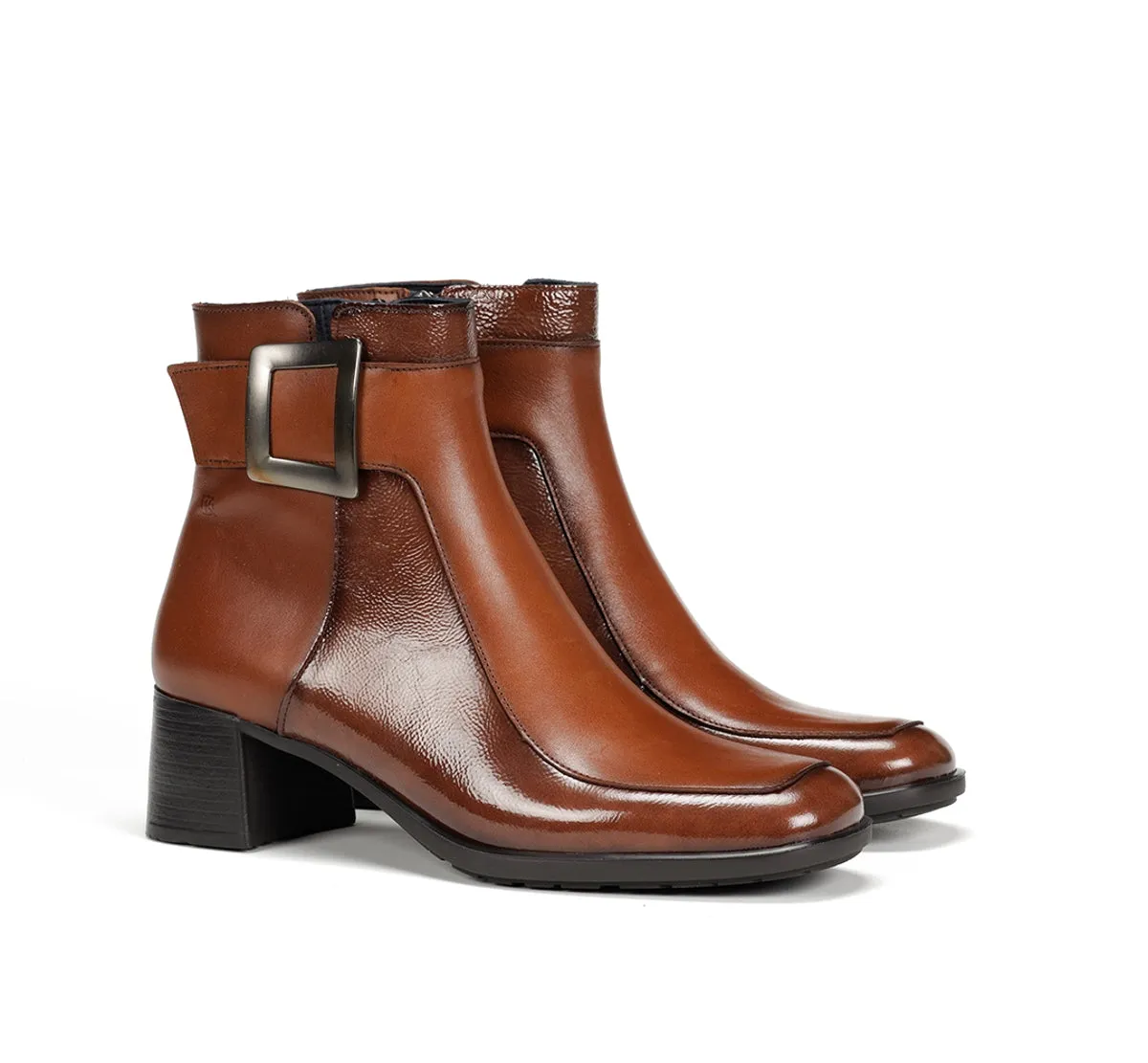 Fluchos Ikia D9199 stivaletti donna marroni fibbia