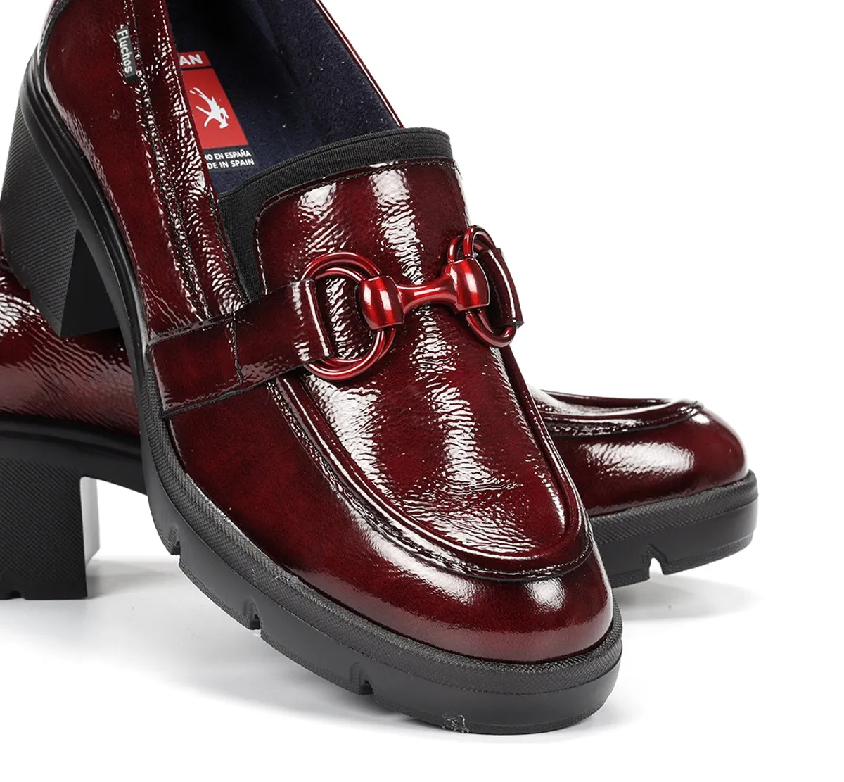 Fluchos Fugaz F2111 mocassini donna rossi carrarmato