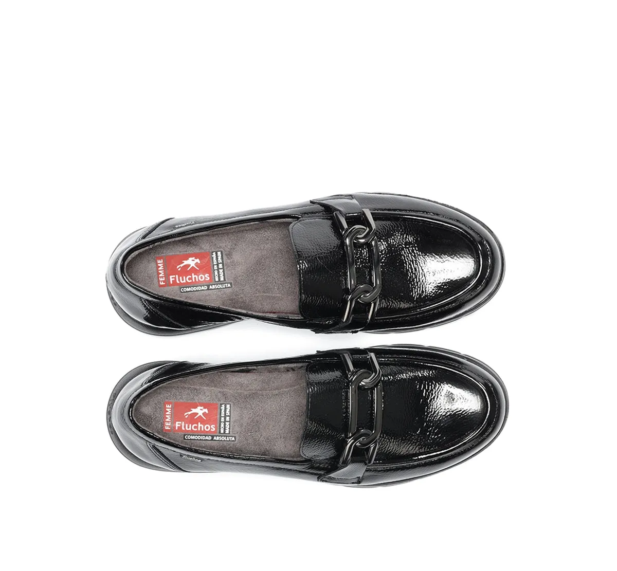 Fluchos Gladis F1794 mocassino nero donna leggero
