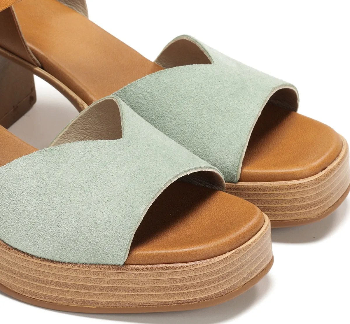 Fluchos Diamond D9283 Sandalo Verde Tacco Largo