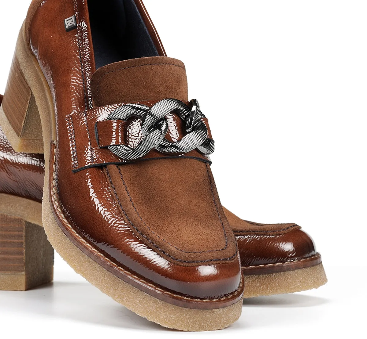 Fluchos Oprah D9193 mocassini donna marrone tacco