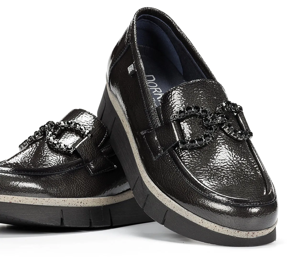 Fluchos India D9325 mocassini donna grigi suola sport