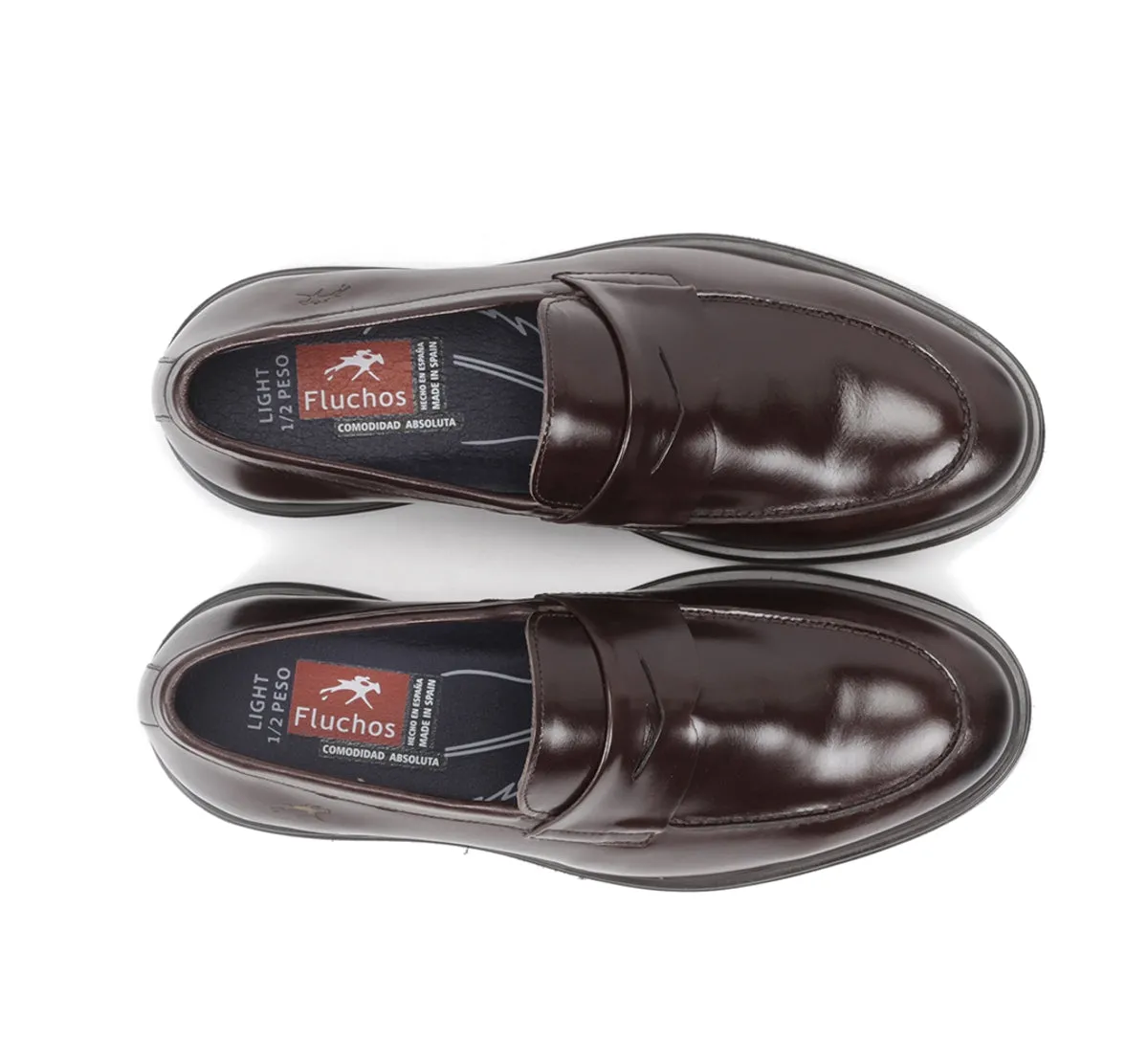 Fluchos Belgas F0633 mocassini uomo marrone in pelle
