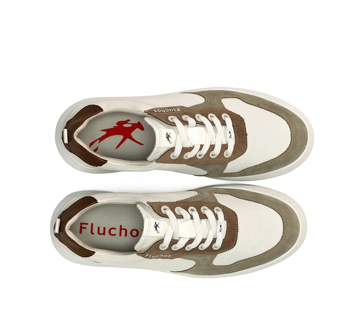 Fluchos Boston F1970 sneakers uomo verdi leggeri