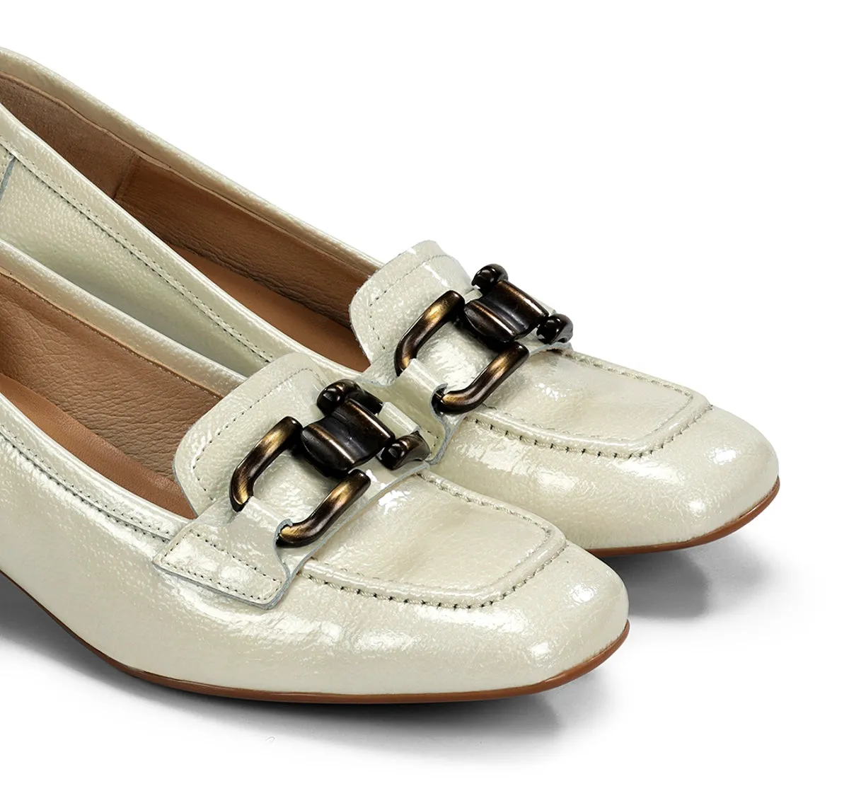 Fluchos Gia D9303 mocassini donna taupe tacco