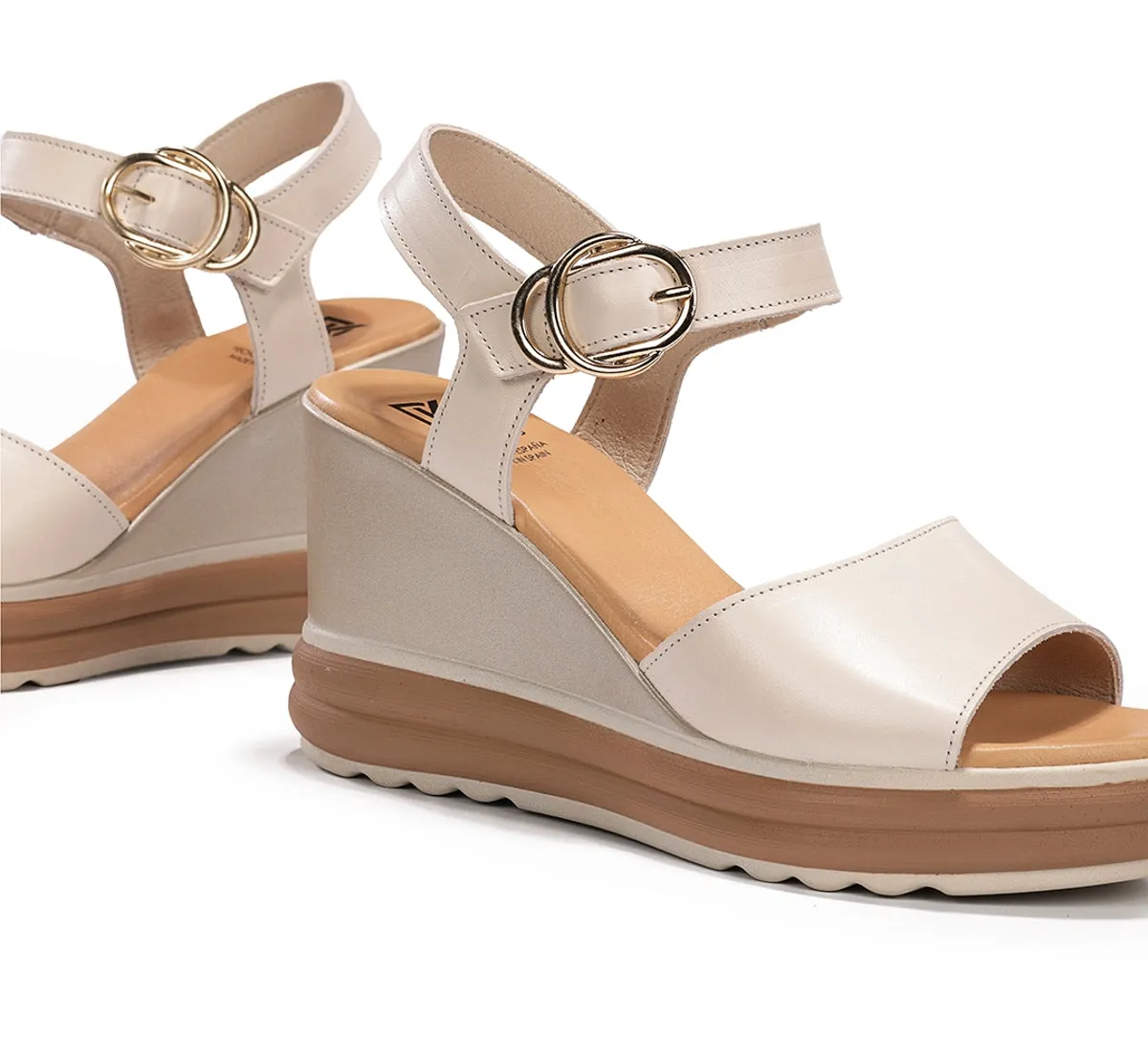 Fluchos Diane D9696 sandali donna taupe zeppa