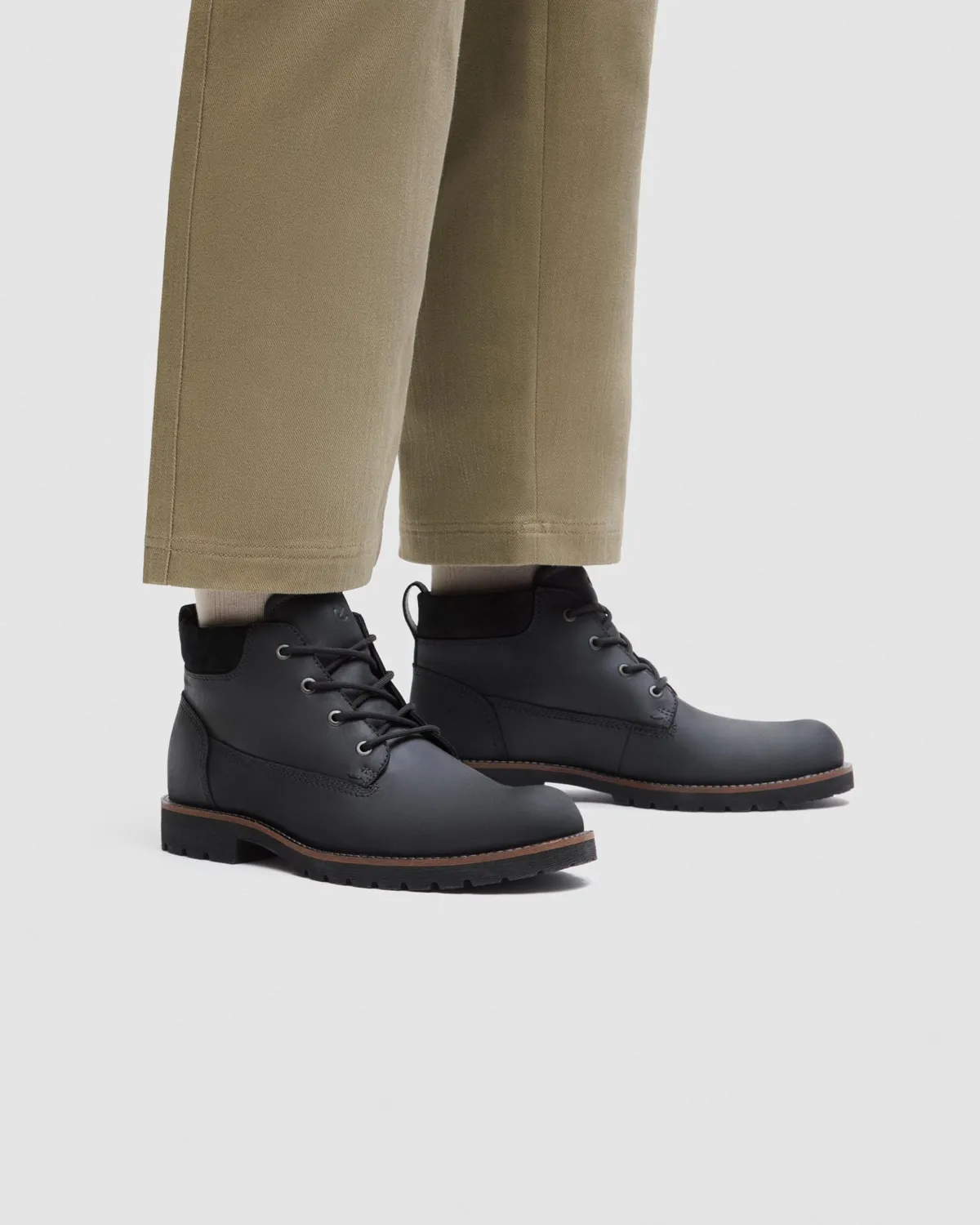 Ecco Charlestown chukka uomo nere impermeabili