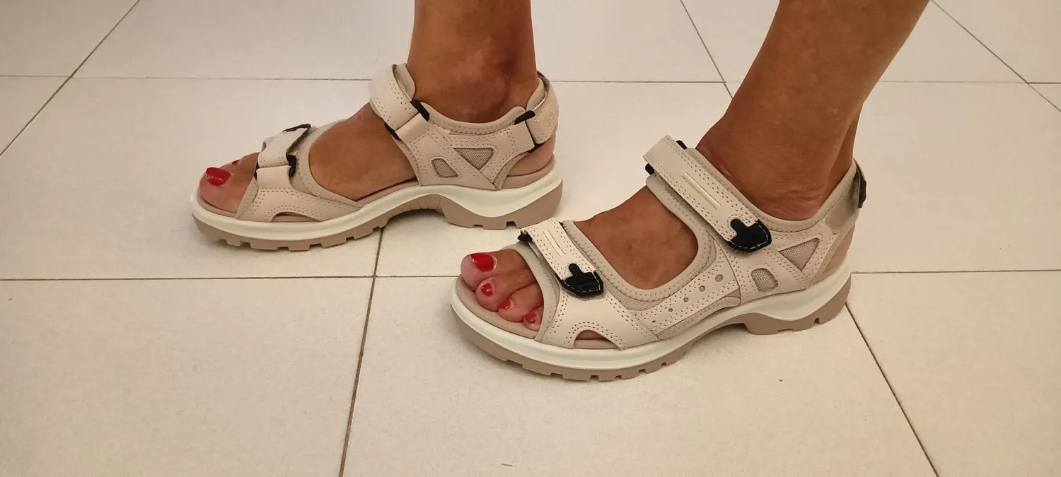 Ecco Offroad Yucatan sandali donna beige sostegno