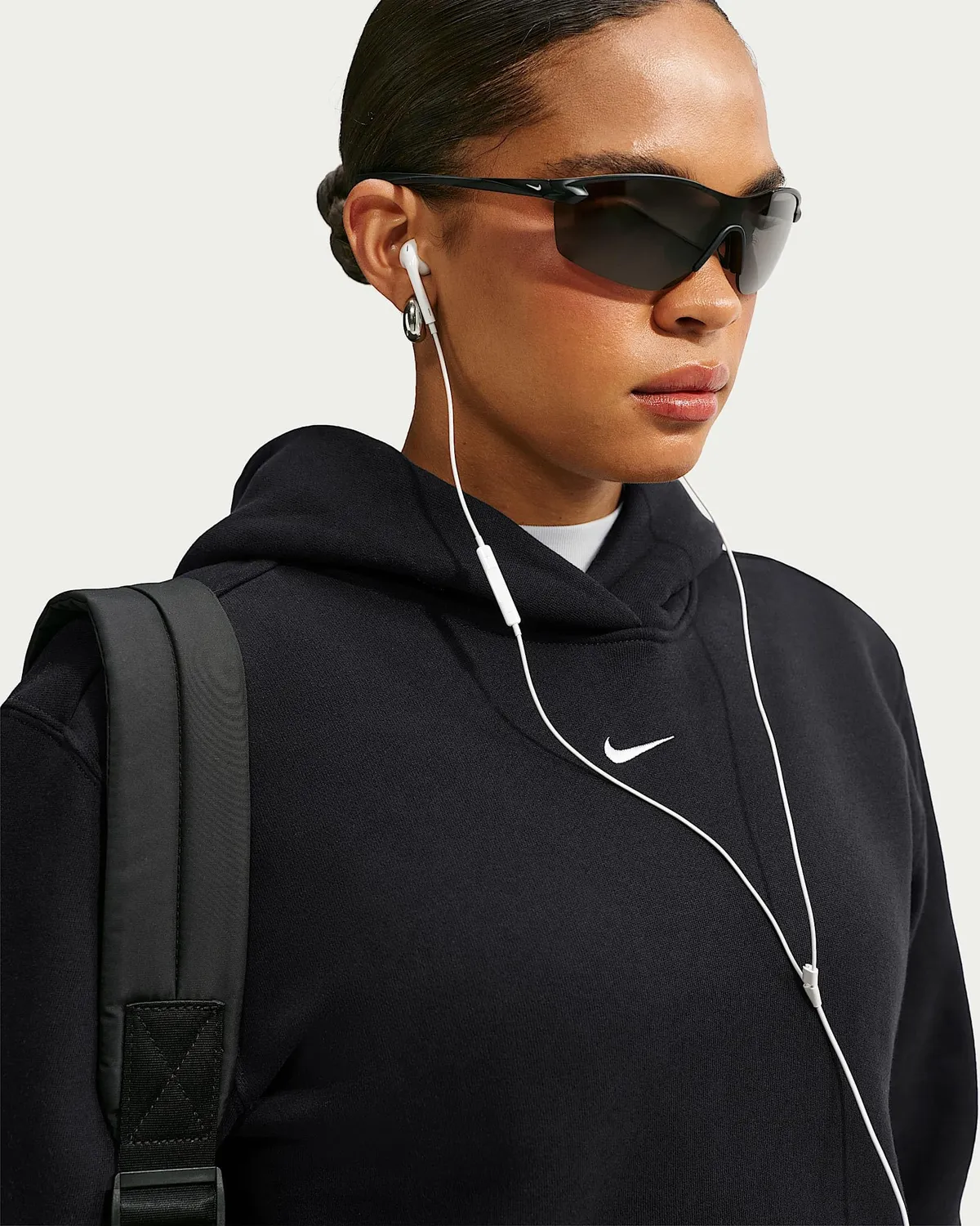 Nike felpa cappuccio donna S fleece morbido quotidiano