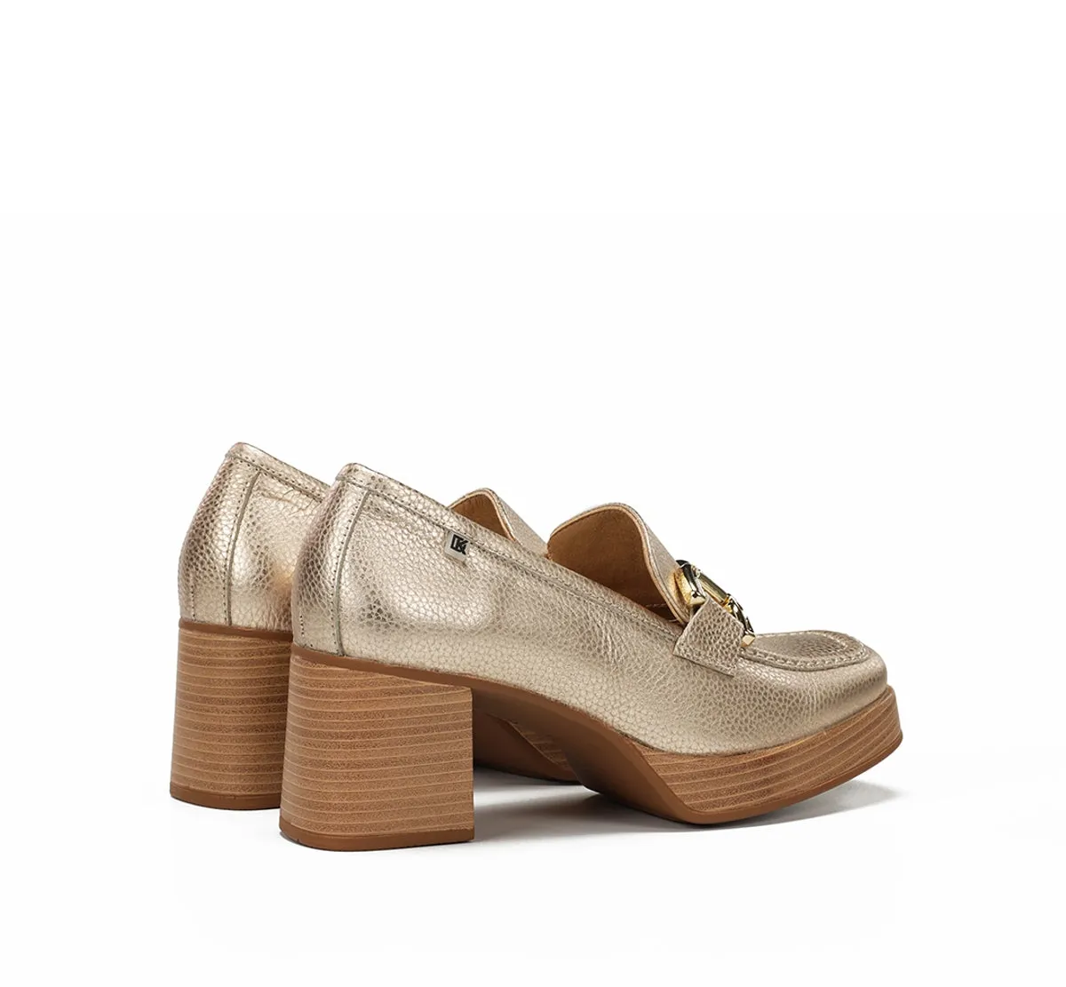 Fluchos Cristel D9438 Mocassino Dorato Zeppa