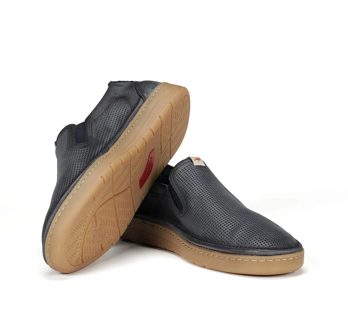 Fluchos Leo F1946 Slip On Uomo Blu Suola Caramello