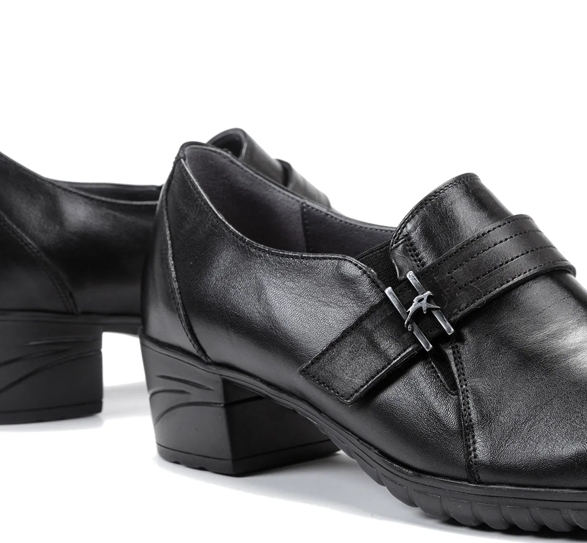 Fluchos Charis F0942 décolleté donna nero tacco medio