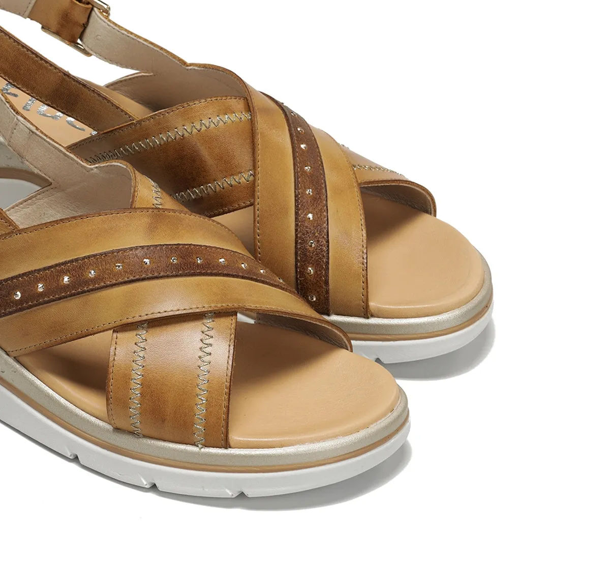 Fluchos Fire F2428 sandalo donna marrone zeppa leggera