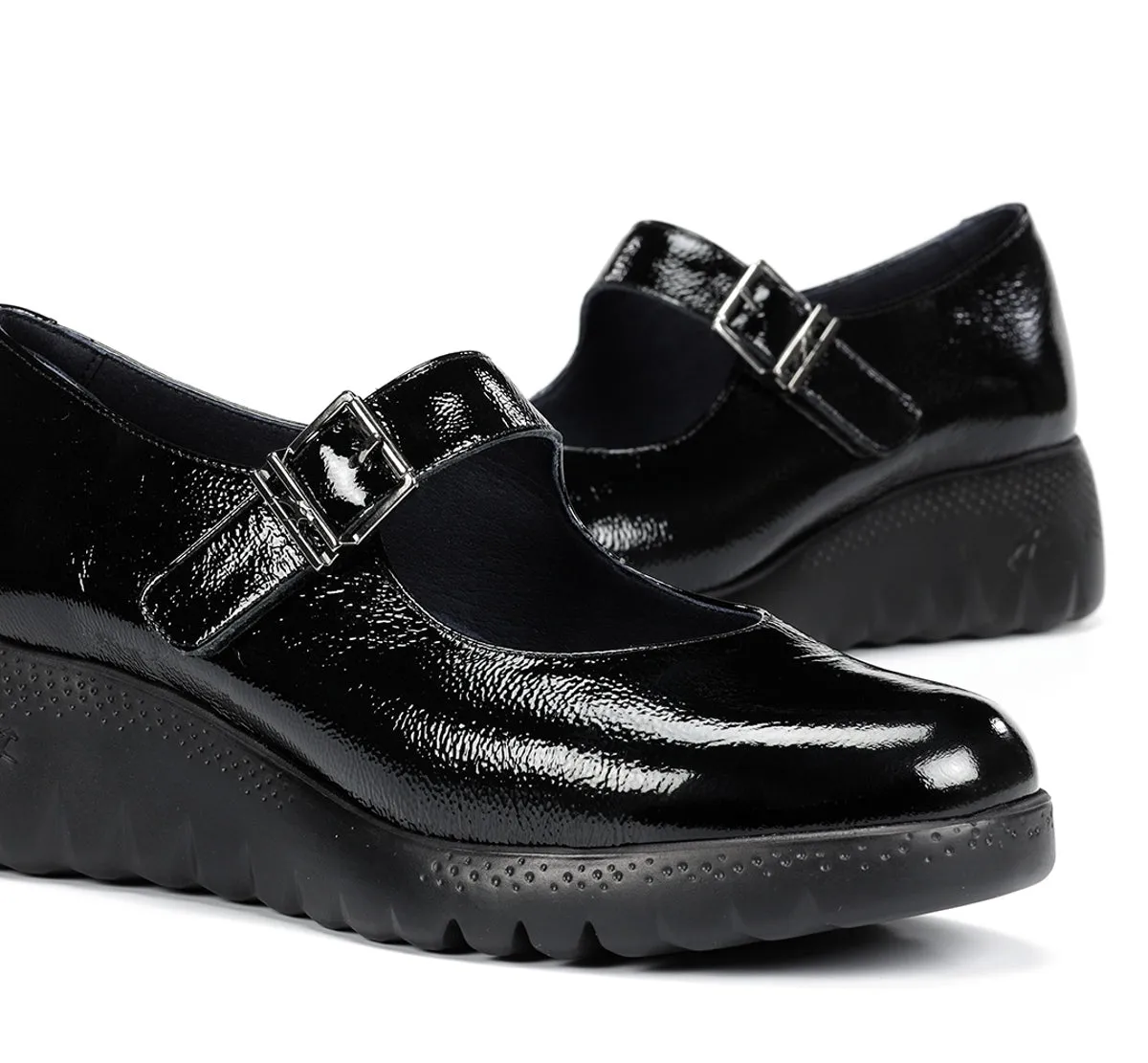 Fluchos Live F2247 scarpe donna nero zeppa