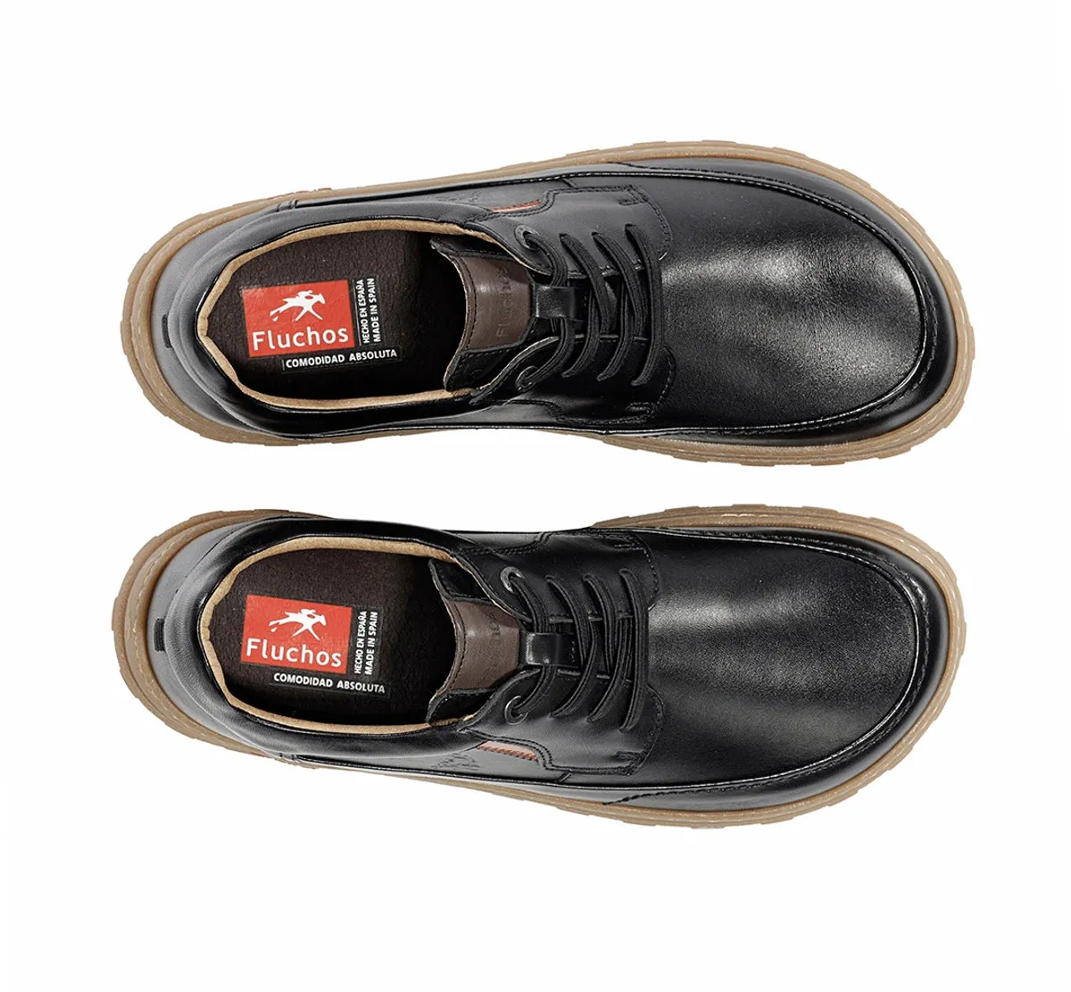 Fluchos Jerry F2504 scarpe nere uomo pianta larga
