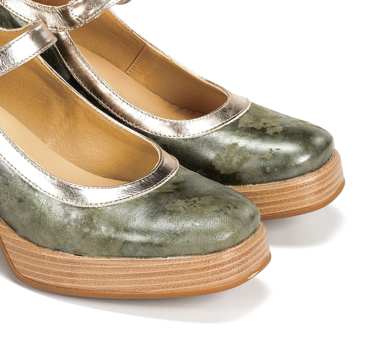 Fluchos Cristel D9661 sandalo donna verde plateau