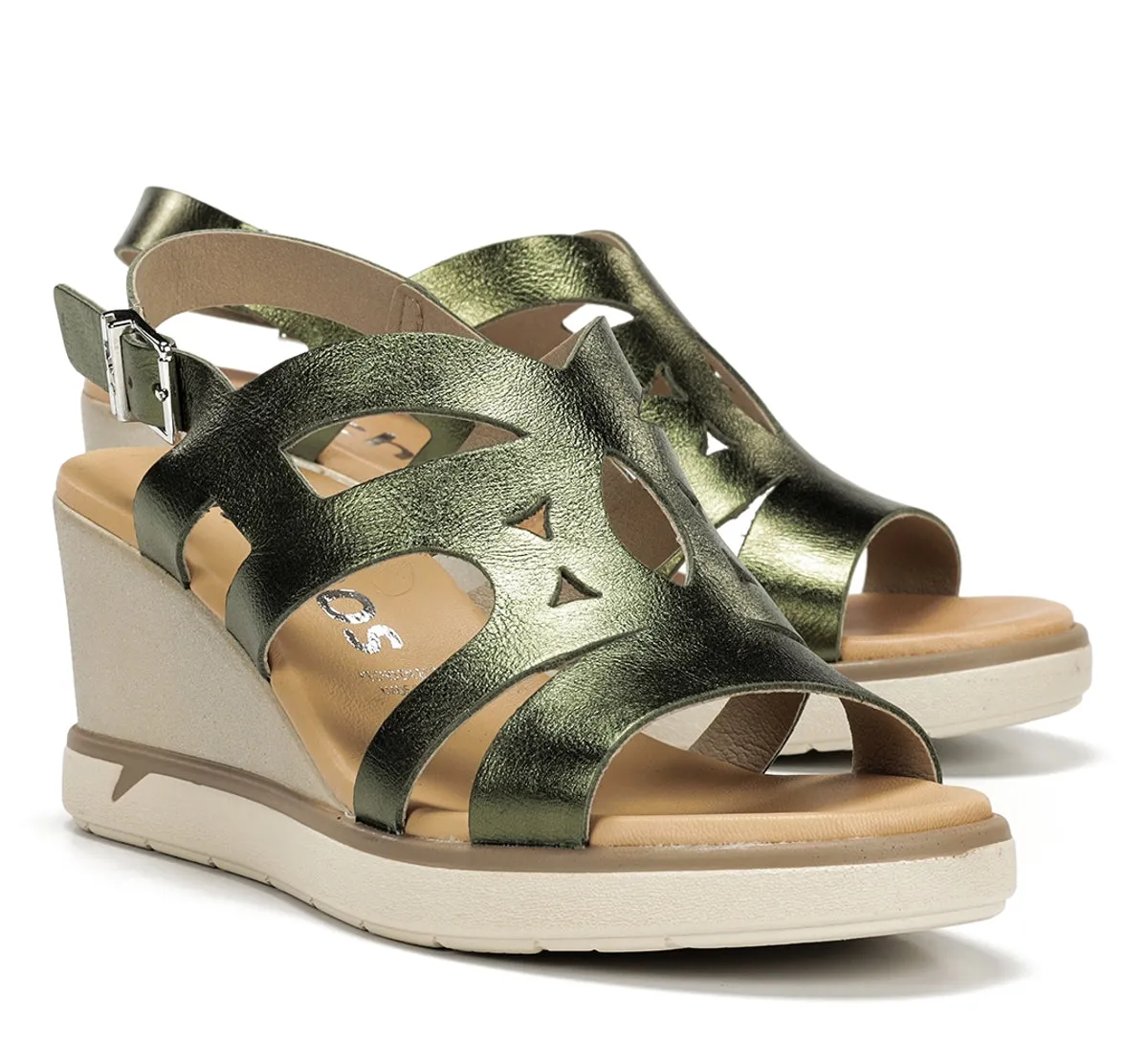 Fluchos Smash F1974 sandali donna verde con zeppa