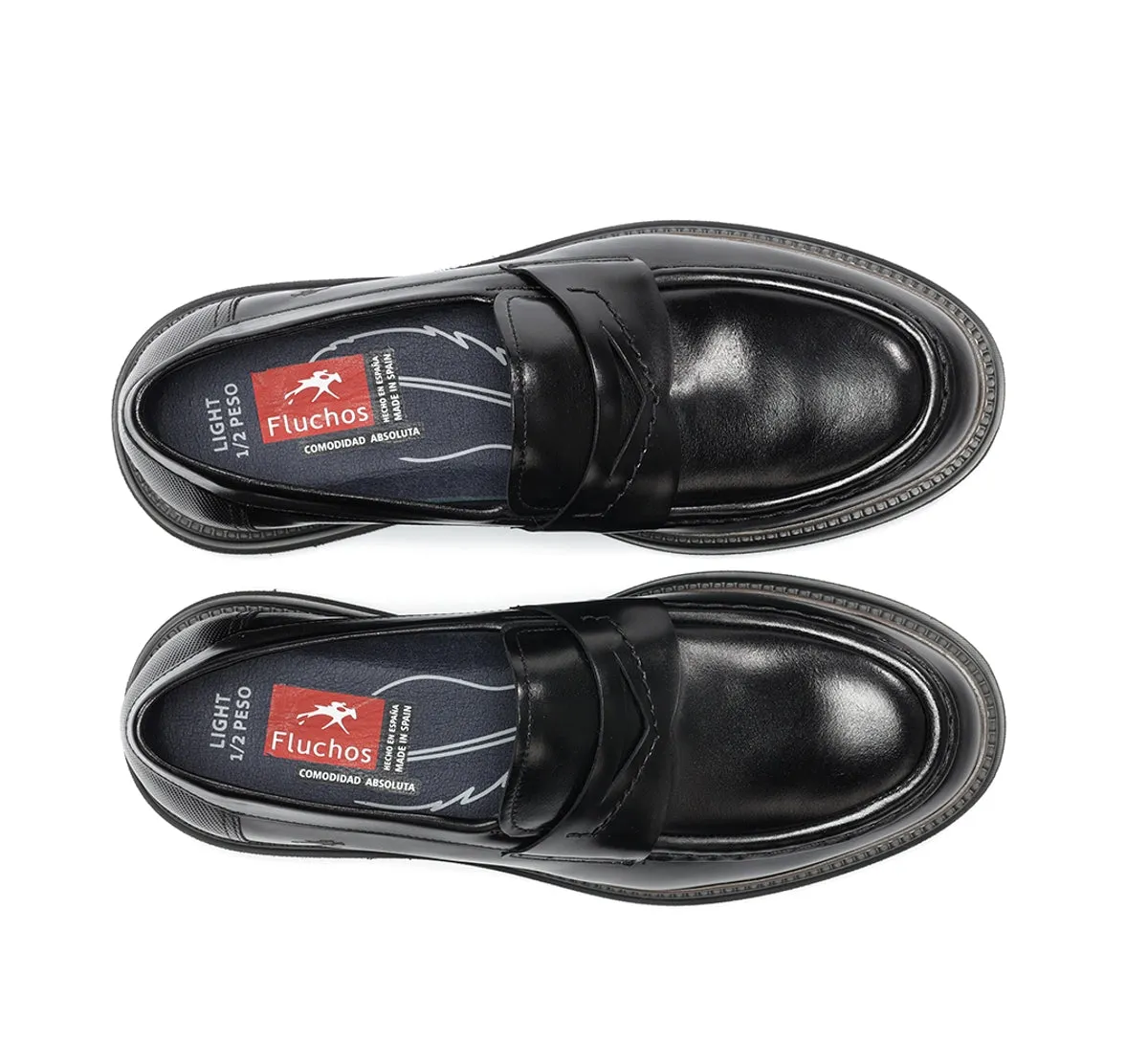 Fluchos Lincon F2058 mocassini uomo neri pelle
