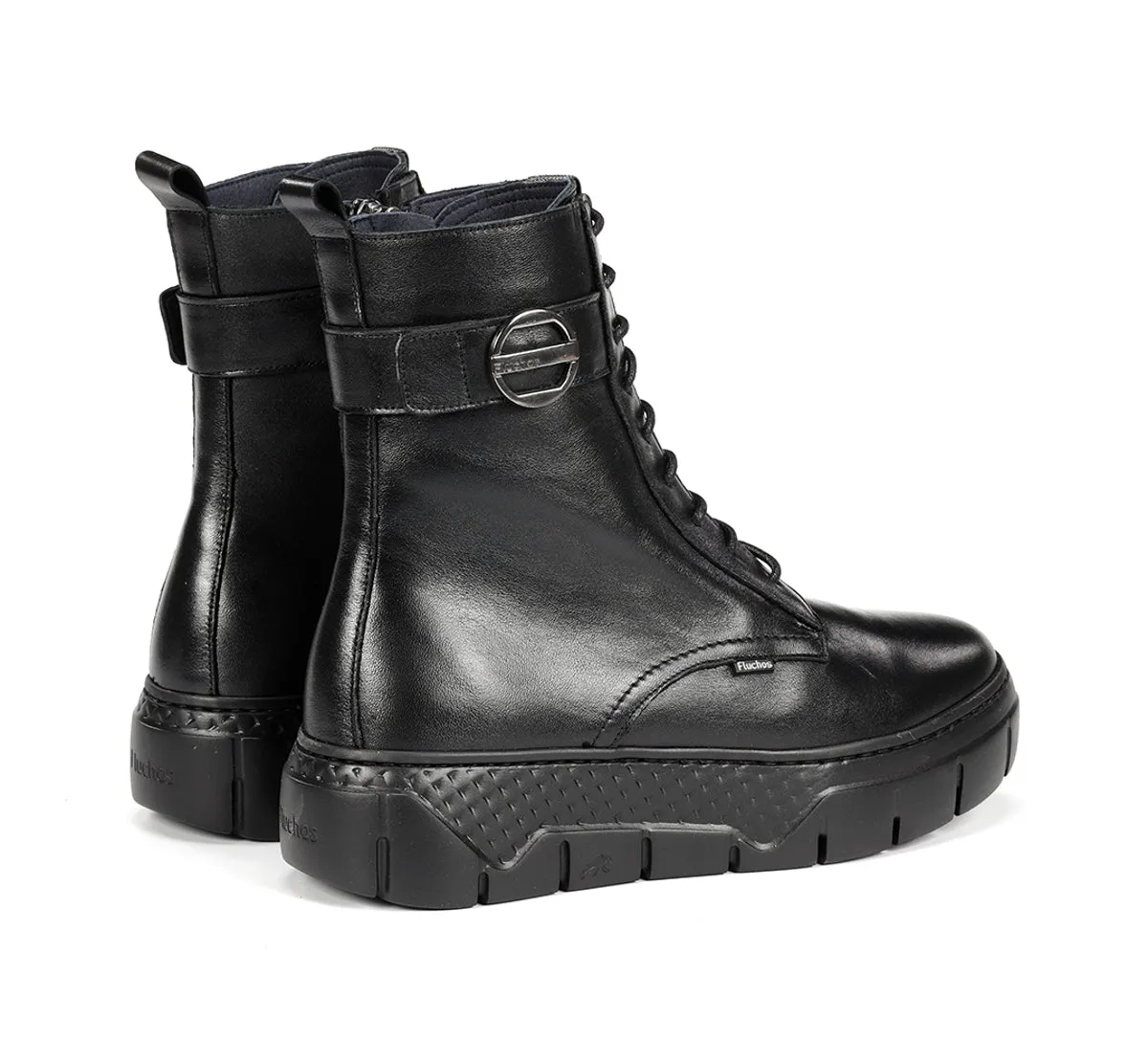 Fluchos Ilia F2303 stivaletto donna nero con lacci