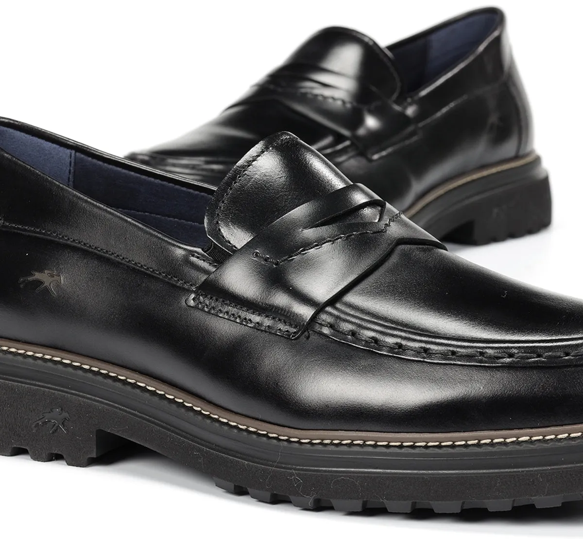 Fluchos Lincon F2058 mocassini uomo neri pelle