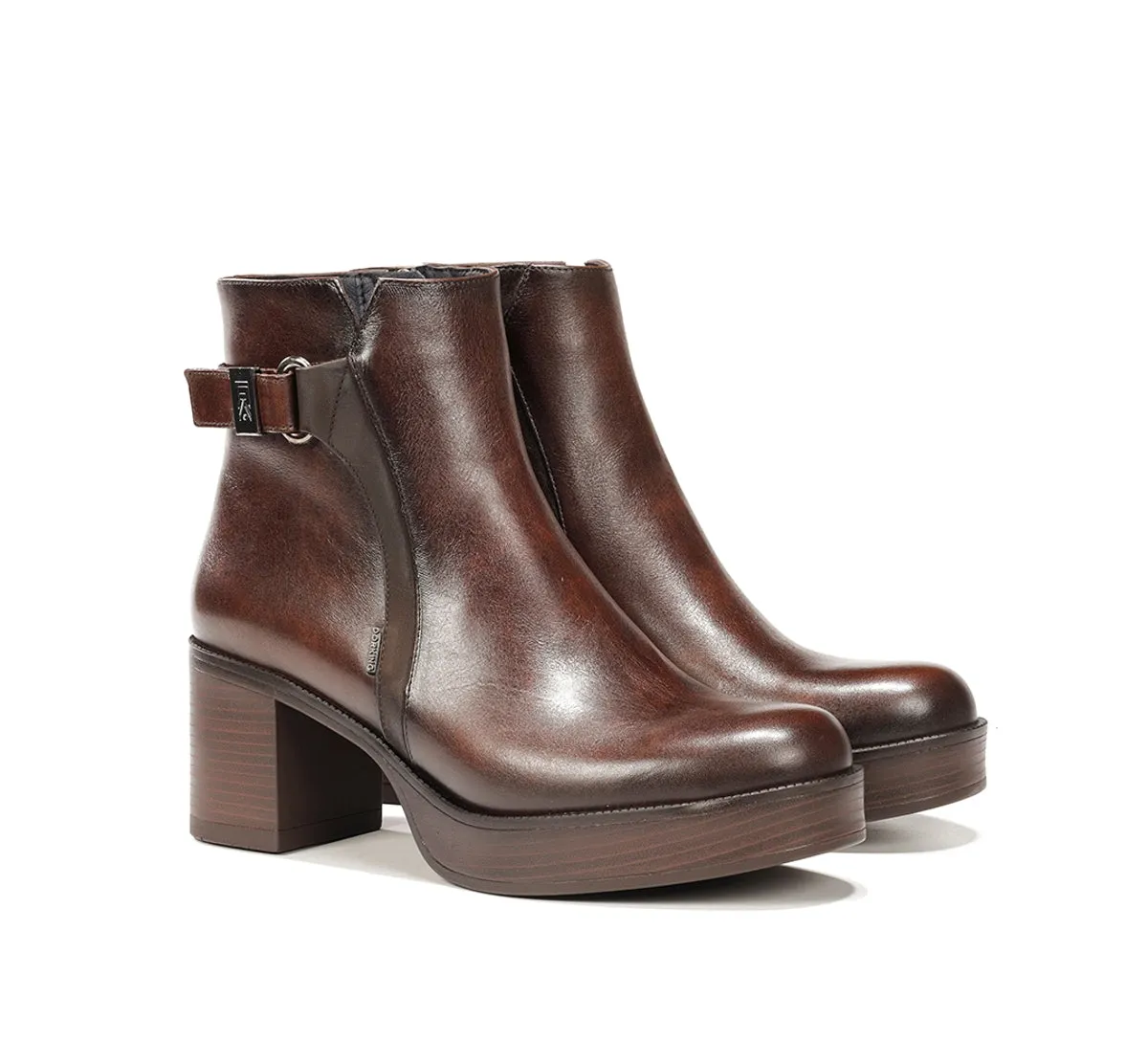 Fluchos Bowy D9589 Stivaletto Marrone Tacco Donna