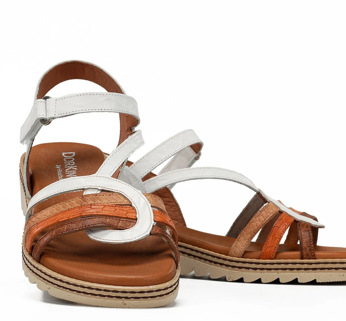 Fluchos Espe D9113 sandali donna bianchi pelle