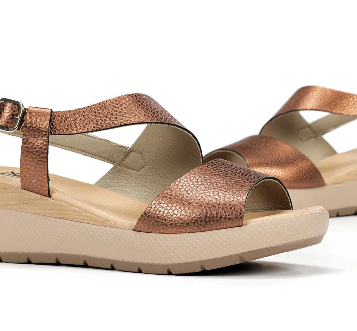 Fluchos Ever D9495 sandalo marrone donna fibbia