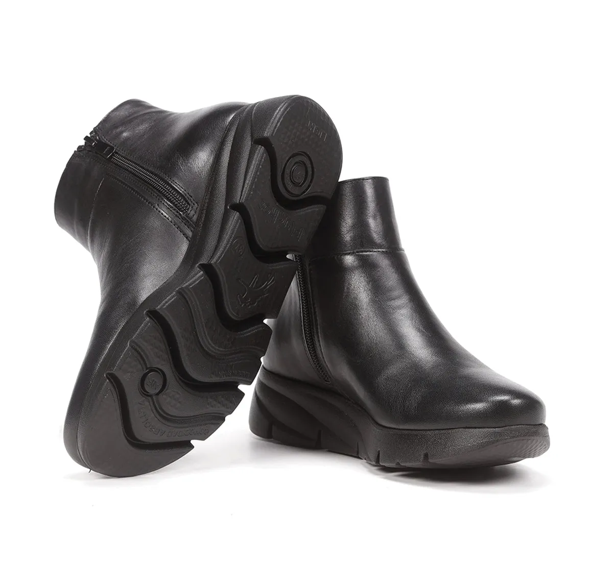 Fluchos Bona F1361 tronchetto nero tacco donna