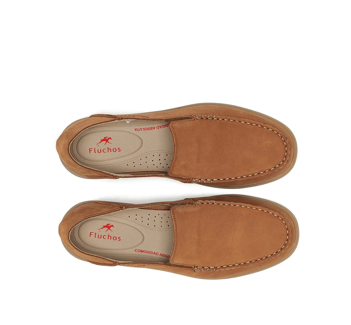 Fluchos Tribal F2193 mocassini uomo marrone gomma