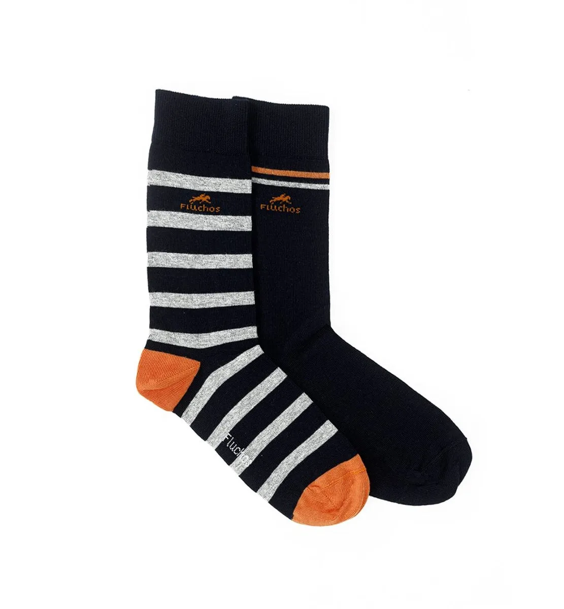 Fluchos CA0009 calzini uomo lunghi blu 2 paia sportivi