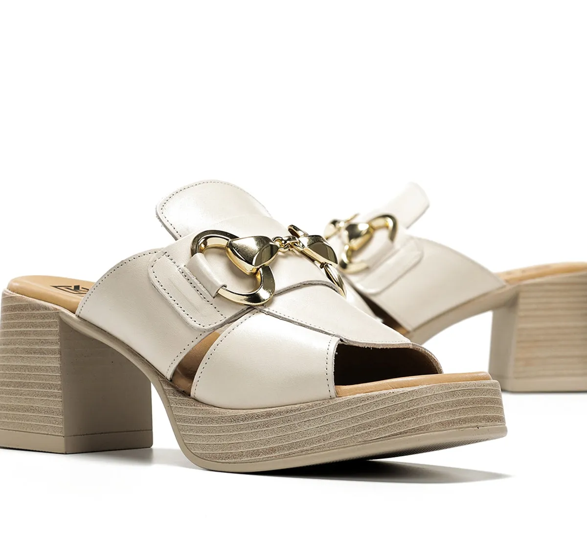 Fluchos Diamond D9284 sandali taupe tacco largo