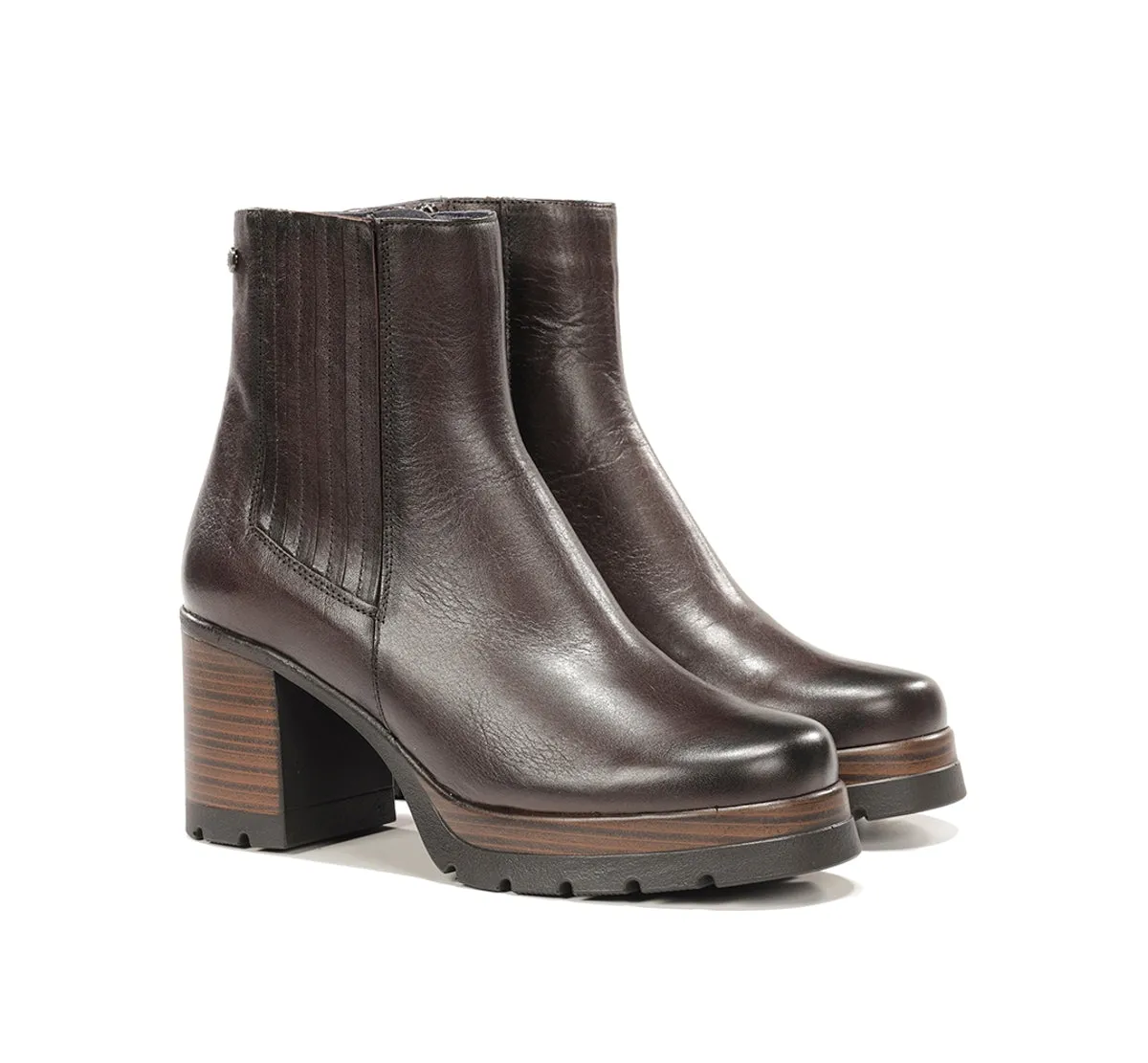 Fluchos Safe D9736 stivaletti donna marrone tacco