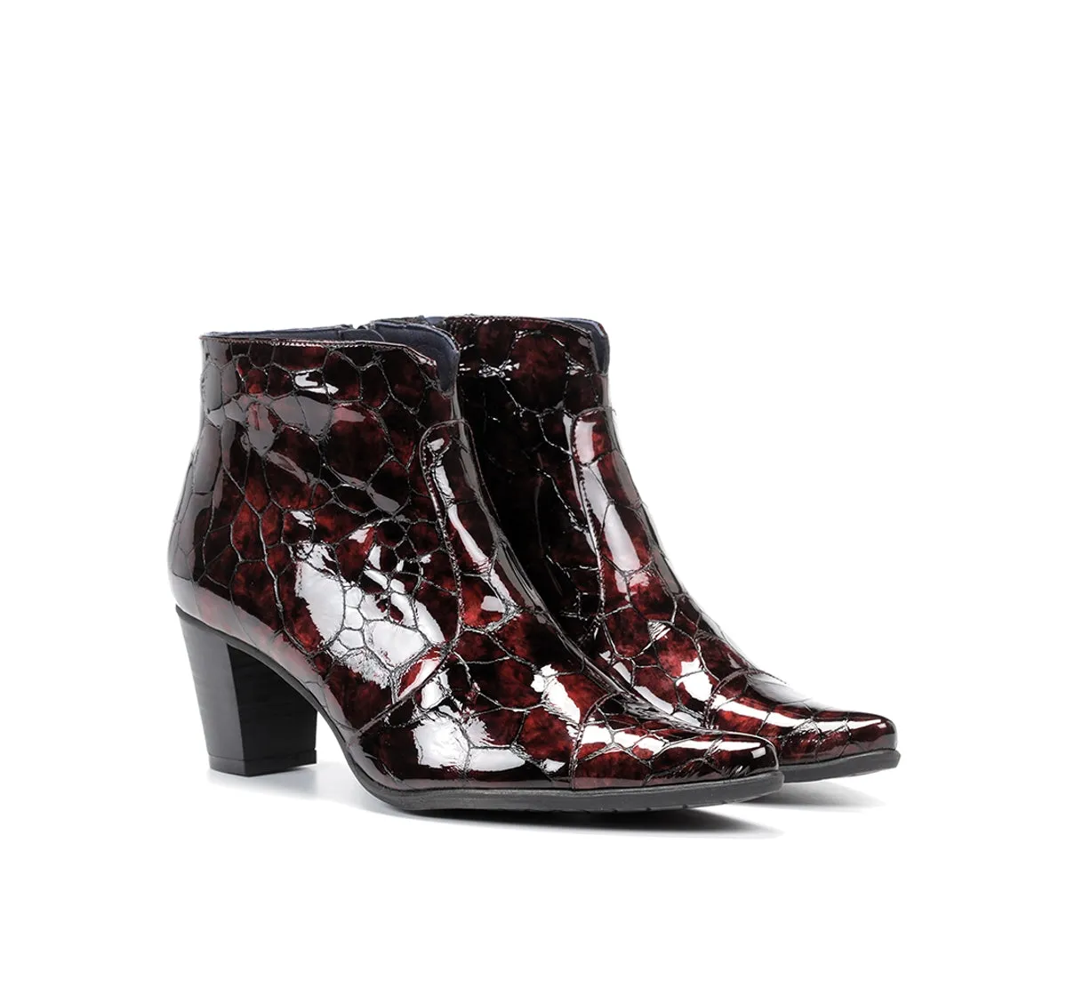 Dorking Deisy D8248 tronchetti donna bordeaux tacco