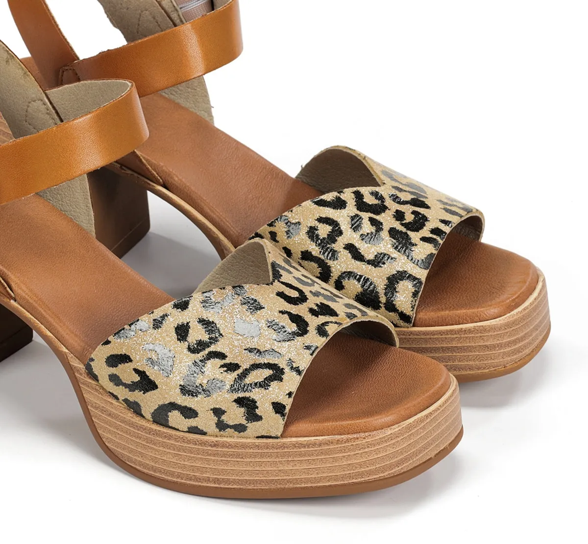 Fluchos Diamond D9287 Sandali Donna Taupe Tacco Largo