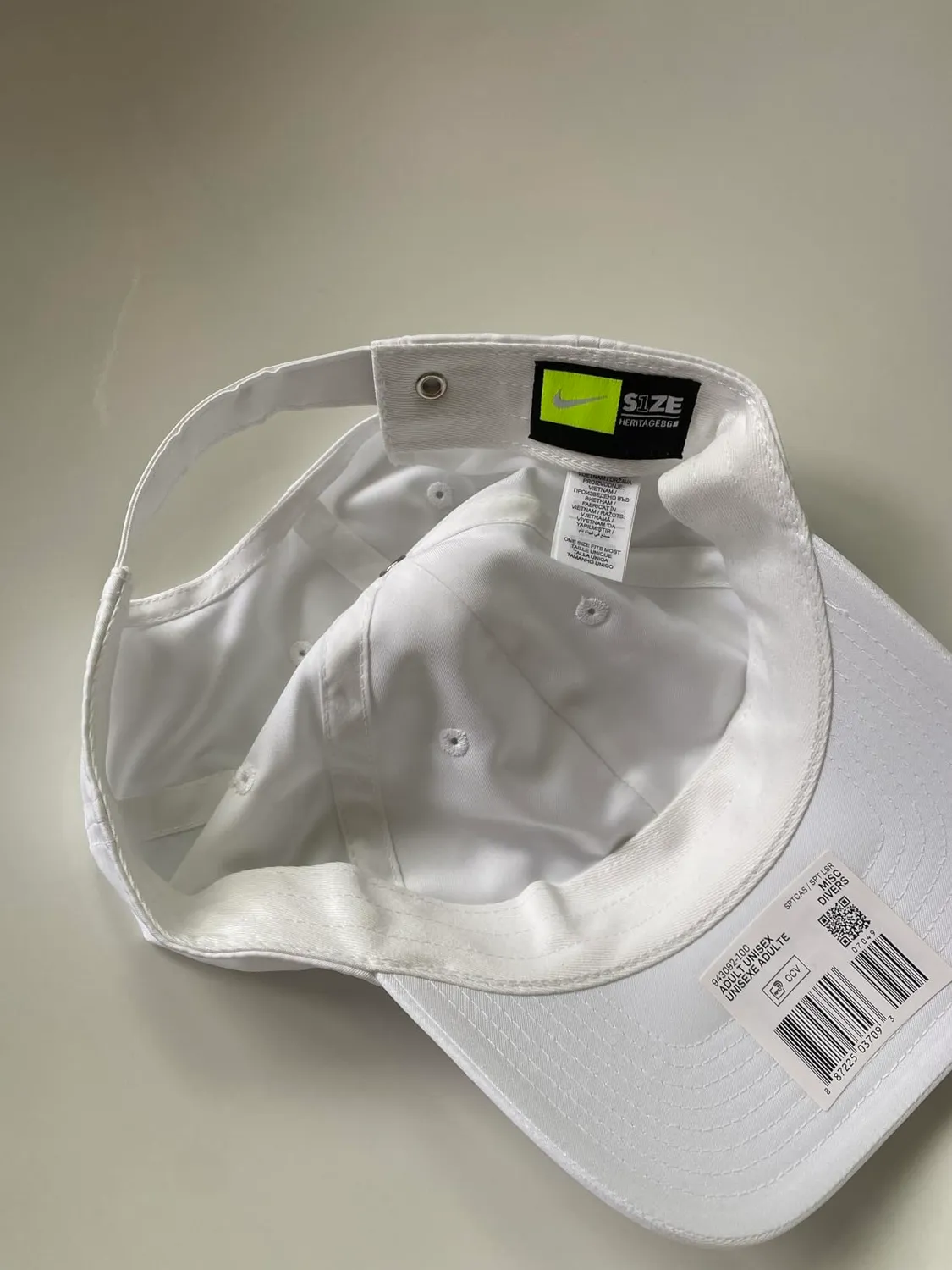 Nike Club berretto baseball bianco taglia unica traspirante