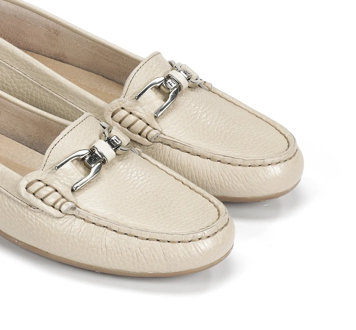 Fluchos Bruni F0804 mocassini donna taupe pelle