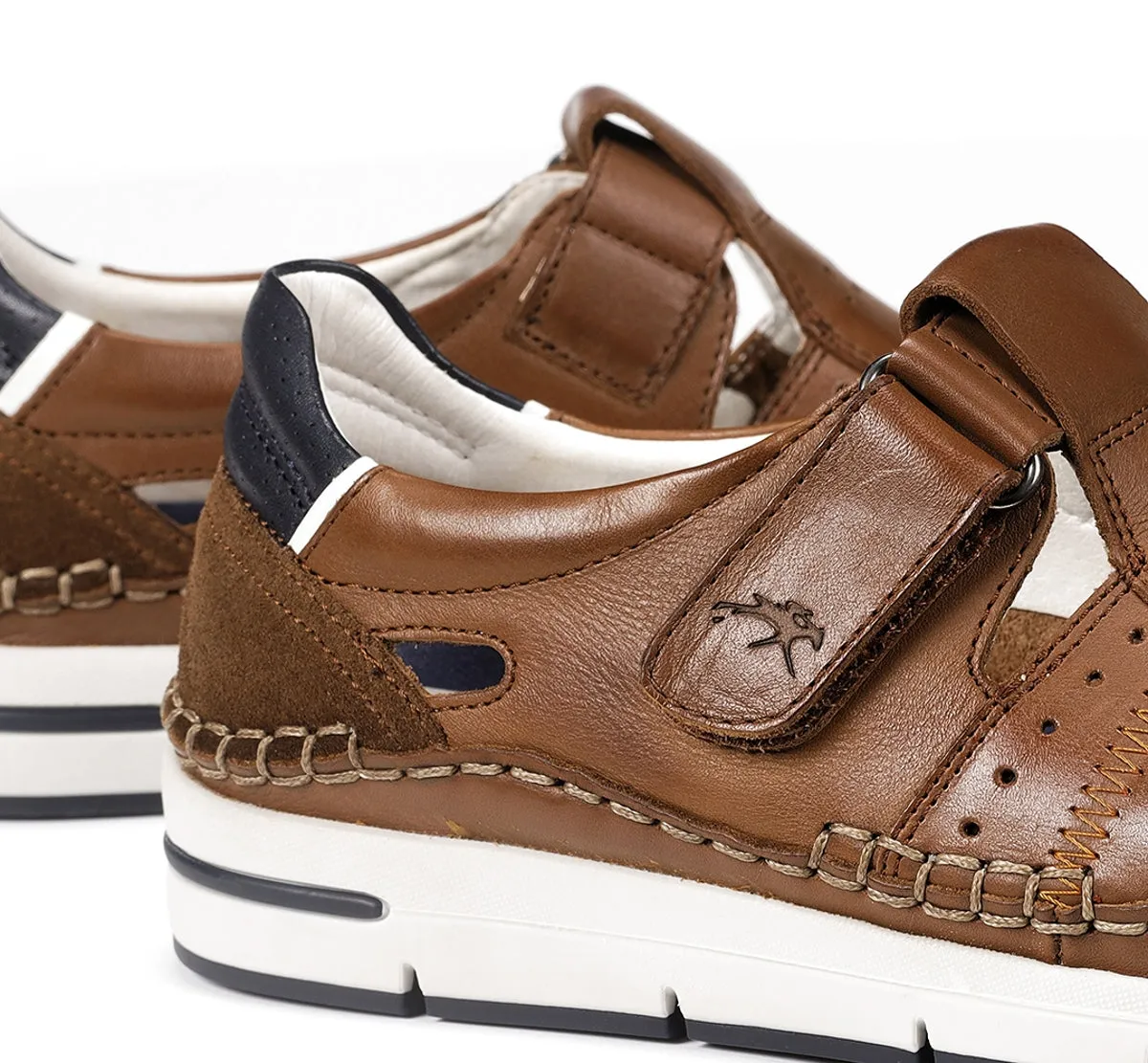 Fluchos Yannic F1444 sandali uomo marrone lacci