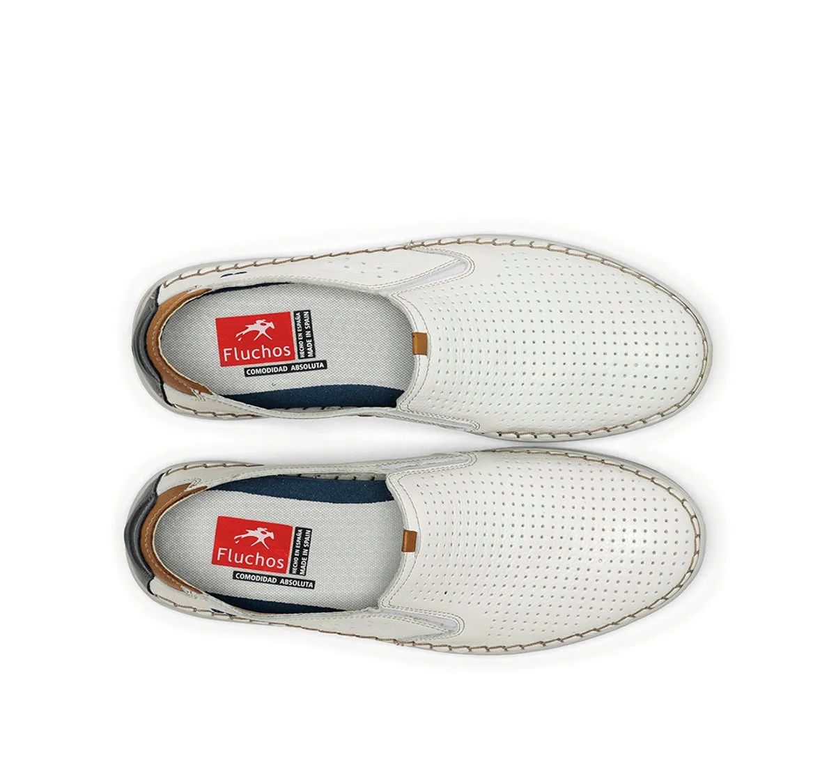 Fluchos Lester F1719 Slip On Uomo Bianche Sportive