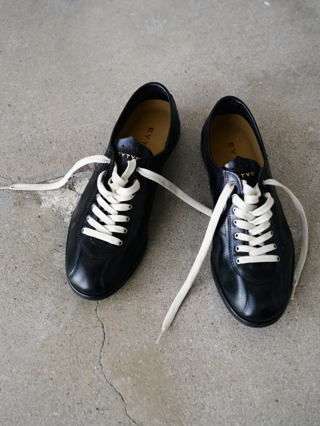 Eytys Victory scarpe eleganti pelle nera stringate