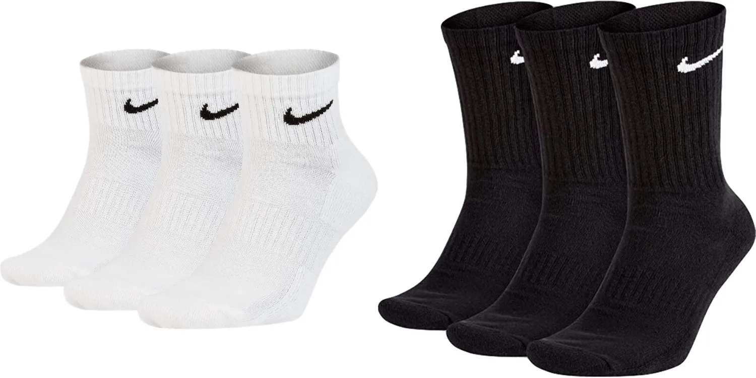 Nike Everyday Cush Crew calze uomo 34-38 3 paia cotone