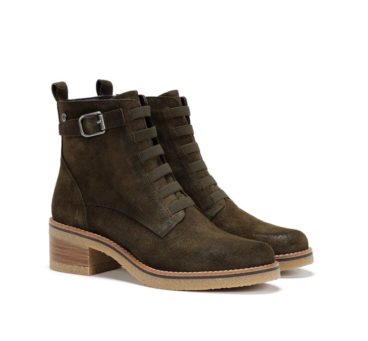 Fluchos Lucero D8868 tronchetto donna verde crepla