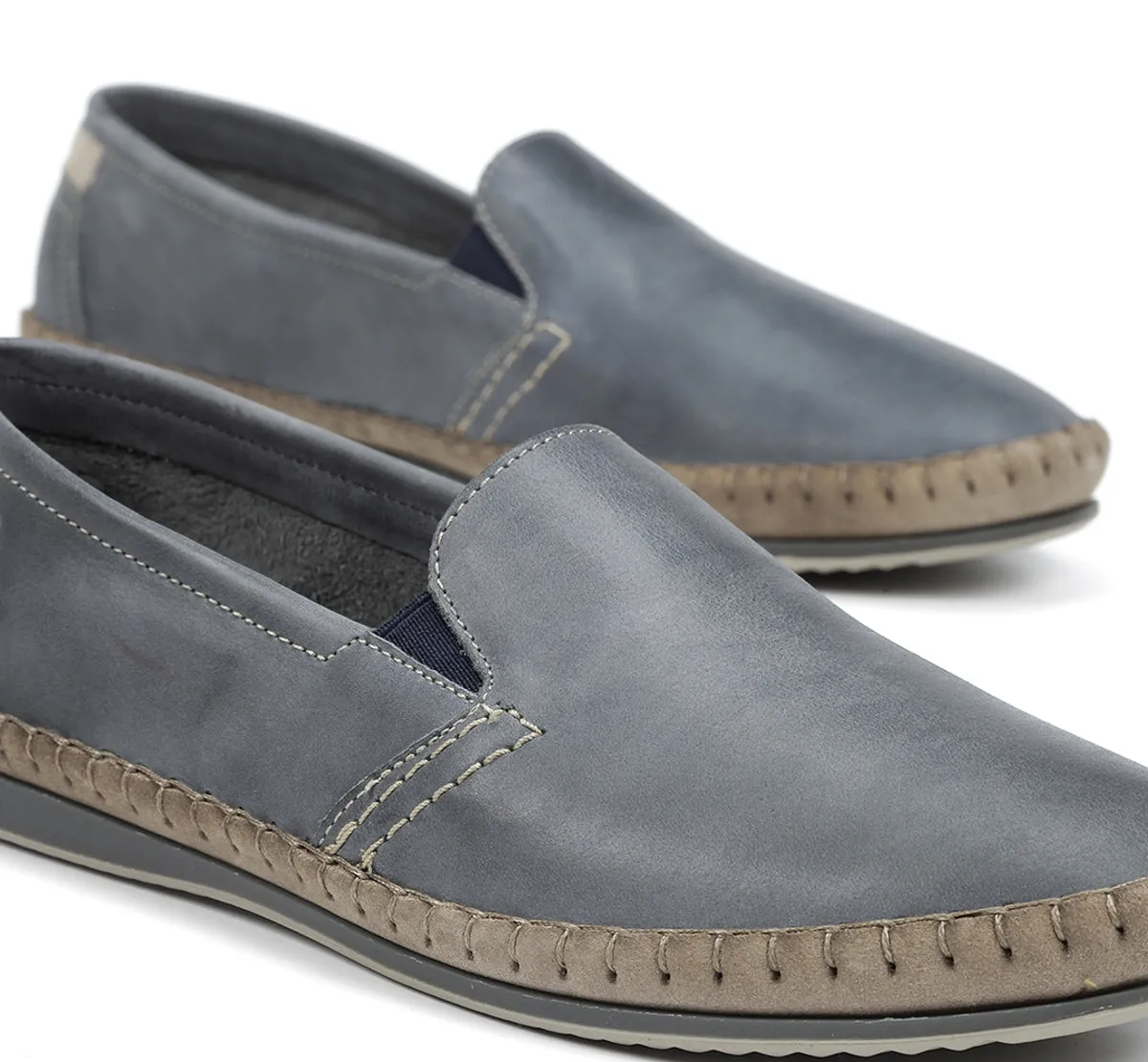 Fluchos Bahamas 8264 mocassino uomo blu senza lacci