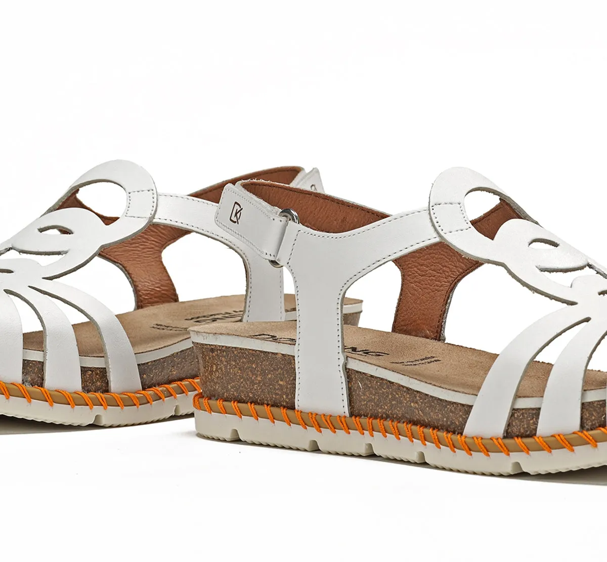 Dorking Sport D9322 sandalo donna bianco velcro