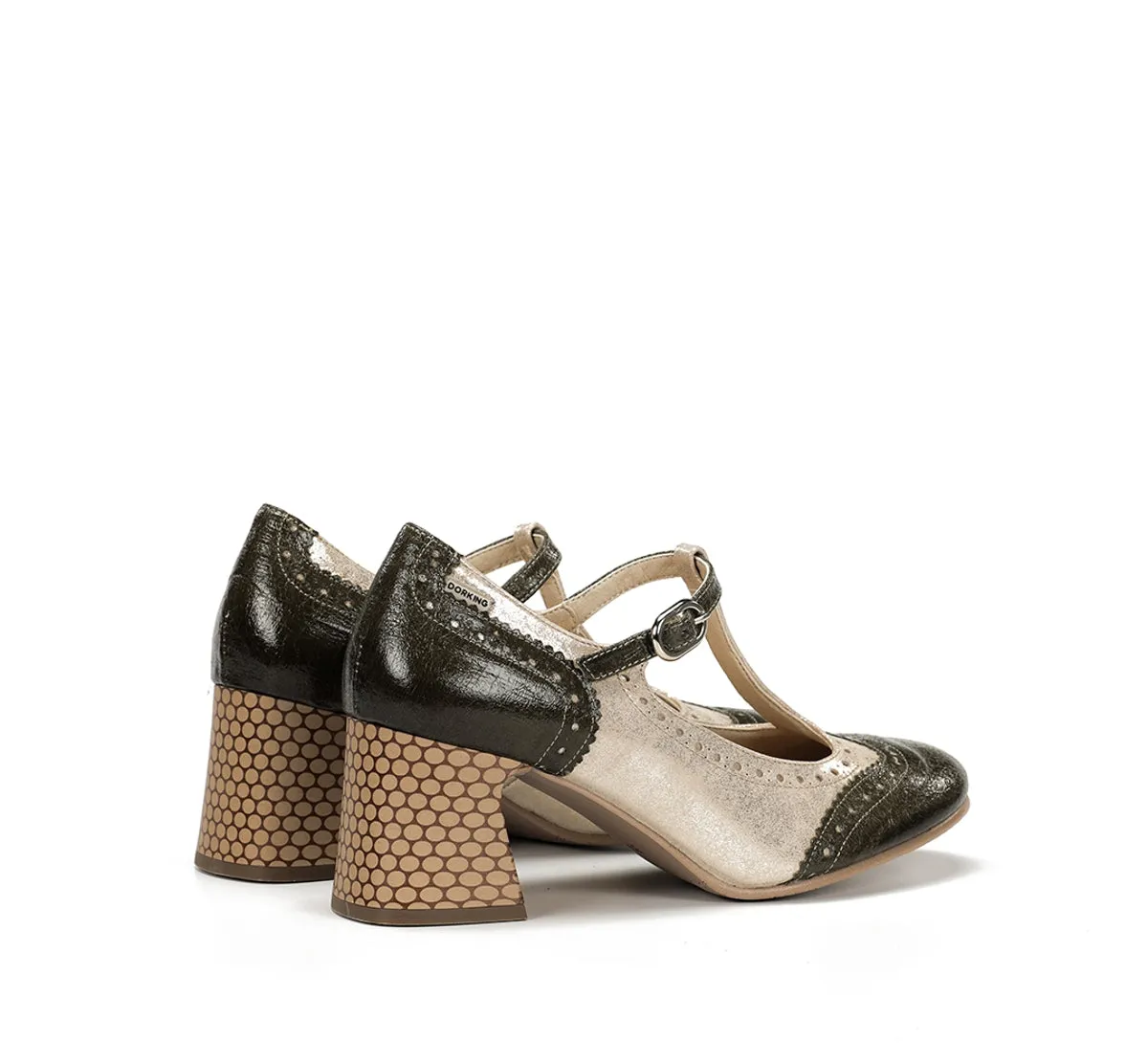 Dorking Daci D9677 scarpa donna verde tacco geometrico