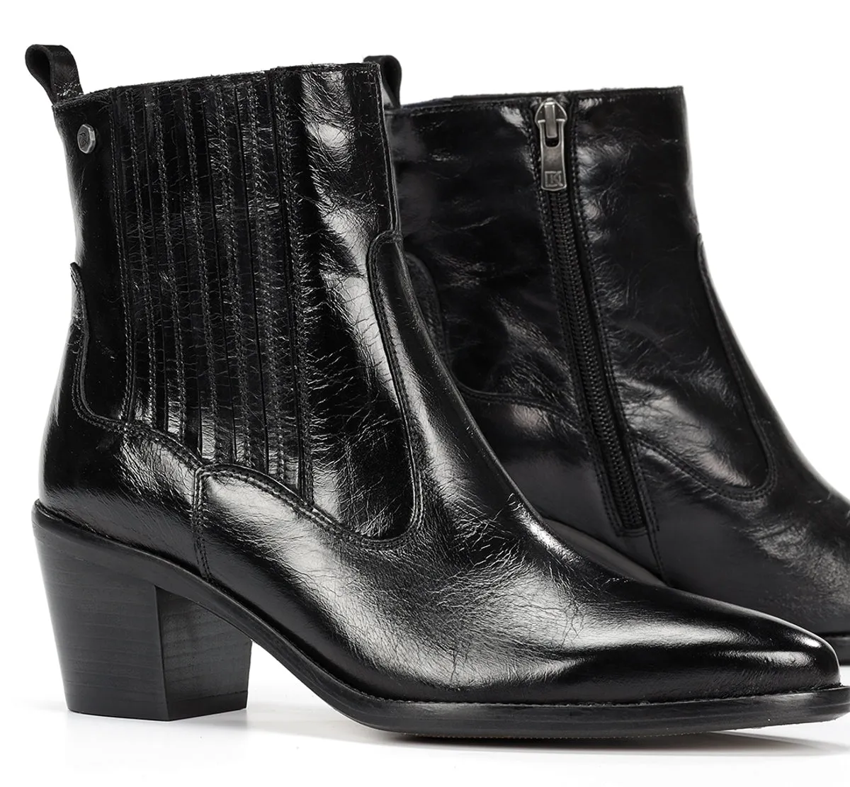 Dorking Arwen D9425 tronchetti neri donna tacco largo